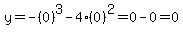 y=-%280%29%5E3-4%280%29%5E2=0-0=0