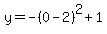 y=-%280-2%29%5E2%2B1