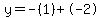 y=-%281%29%2B-2