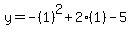 y=-%281%29%5E2%2B2%281%29-5