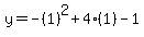 y=-%281%29%5E2%2B4%281%29-1