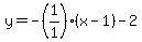 y=-%281%2F1%29%28x-1%29-2