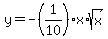 y=-%281%2F10%29%2Ax%2Asqrt%28x%29