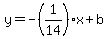 y=-%281%2F14%29x%2Bb