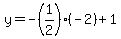 y=-%281%2F2%29%28-2%29+%2B1