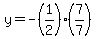 y=-%281%2F2%29%287%2F7%29