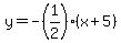y=-%281%2F2%29%28x%2B5%29