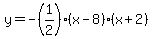 y=-%281%2F2%29%28x-8%29%28x%2B2%29