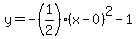 y=-%281%2F2%29%2A%28x-0%29%5E2-1