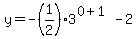 y=-%281%2F2%293%5E%280%2B1%29-2+