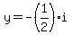 y=-%281%2F2%29i