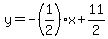 y=-%281%2F2%29x%2B11%2F2