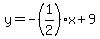 y=-%281%2F2%29x%2B9