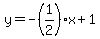 y=-%281%2F2%29x+%2B1