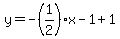 y=-%281%2F2%29x-1%2B1