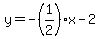 y=-%281%2F2%29x-2
