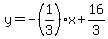 y=-%281%2F3%29x%2B16%2F3