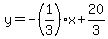 y=-%281%2F3%29x%2B20%2F3+