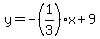 y=-%281%2F3%29x%2B9
