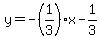 y=-%281%2F3%29x-1%2F3