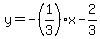 y=-%281%2F3%29x-2%2F3