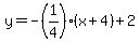 y=-%281%2F4%29%28x%2B4%29%2B2