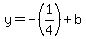y=-%281%2F4%29%2Bb