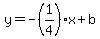 y=-%281%2F4%29x%2Bb