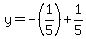 y=-%281%2F5%29%2B1%2F5