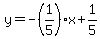 y=-%281%2F5%29x%2B1%2F5