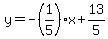y=-%281%2F5%29x%2B13%2F5