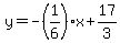 y=-%281%2F6%29x%2B17%2F3
