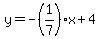 y=-%281%2F7%29x%2B4