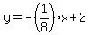 y=-%281%2F8%29x%2B2