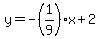 y=-%281%2F9%29x%2B2