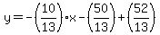 y=-%2810%2F13%29x-%2850%2F13%29%2B%2852%2F13%29