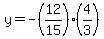 y=-%2812%2F15%29%284%2F3%29