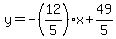 y=-%2812%2F5%29+x%2B+49%2F5