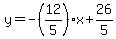 y=-%2812%2F5%29x%2B26%2F5