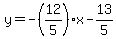 y=-%2812%2F5%29x-13%2F5