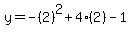 y=-%282%29%5E2%2B4%282%29-1