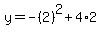y=-%282%29%5E2%2B4%2A2