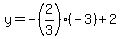 y=-%282%2F3%29%28-3%29%2B2