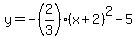 y=-%282%2F3%29%28x%2B2%29%5E2+-5