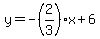 y=-%282%2F3%29x%2B6