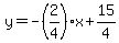 y=-%282%2F4%29x%2B15%2F4