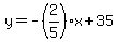 y=-%282%2F5%29x%2B35