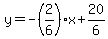 y=-%282%2F6%29x%2B20%2F6