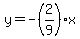 y=-%282%2F9%29x