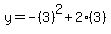 y=-%283%29%5E2%2B2%283%29